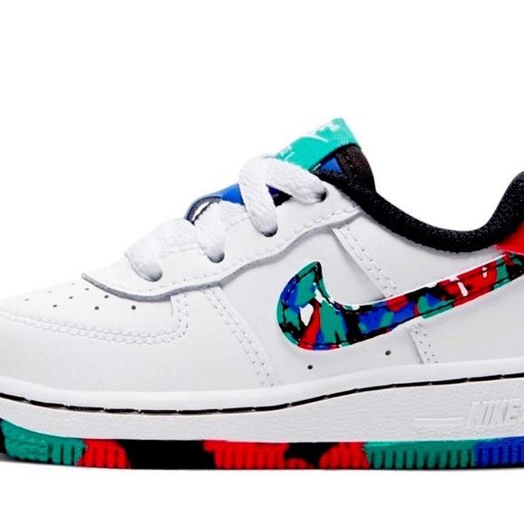 Nike Air Force 1 Low GS 'Crayon White Multi' Sz 7C - Picture 2 of 10